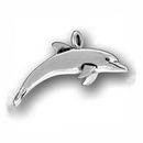 Dolphin Charm 3D Antique Silver Pewter