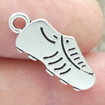 Sports Shoe Charm Silver Pewter