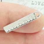 Ruler Charm in Antique Silver Pewter