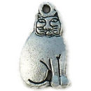 Setting Cat Charm Small in Antique Silver Pewter