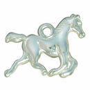 Running Horse Charm Silver Pewter