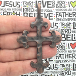 Hammered Cross Pendants Wholesale in Copper Pewter