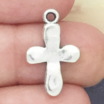 Small Cross Charms in Bulk Silver Pewter