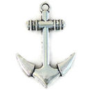 Nautical Anchor Charm in Antique Silver Pewter Medium