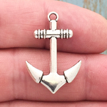 Anchor Charm Silver Pewter