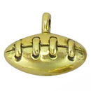 Football Charm Small 3D Pendant Antique Gold Pewter