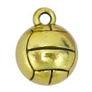 Volleyball Charm 3D in Antique Gold Pewter