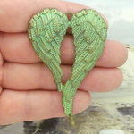 Angel Wings Pendants Wholesale in Oxidized Pewter