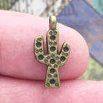 Saguaro Cactus Charms Wholesale in Bronze Pewter