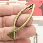 Ichthus Charms Bulk and Bracelet Connector in Bronze Pewter