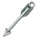 Small Arrow Charm in Antique Silver Pewter