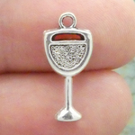 Silver Wine Glass Charms Wholesale in Pewter