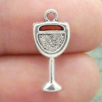 Silver Wine Glass Charms Wholesale in Pewter
