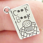 Cookbook Cooking Charms Bulk in Silver Pewter 