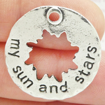 My Sun and Stars Charm in Silver Pewter