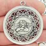 Silver Raphael Angel Pendant Wholesale in Pewter Extra Large