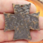 Hammered Copper Cross Pendants Wholesale Pewter