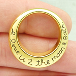 I Love you to Moon and Back Charms Bulk in Gold Pewter