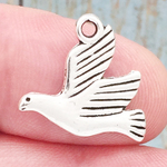 Silver Holy Spirit Dove Charm in Pewter