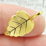 Gold Leaf Charms Wholesale in Pewter