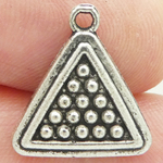 Billiard Charms in Silver Pewter