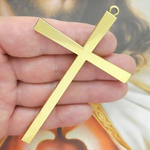 Large Gold Cross Pendants Bulk in Pewter