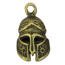 Bronze Spartan Pendant Gladiator Helmet 3D in Pewter Large