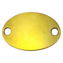 Gold Engravable Bracelet Connector Oval Pendant in Pewter