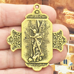Spanish St Michael Medals Wholesale Gold Pewter