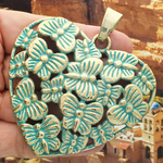 Butterfly Heart Pendant in Gold Pewter