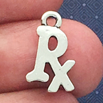 RX Charm Silver Pewter 