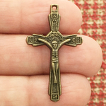 Bronze Crucifix Pendants Bulk in Pewter