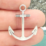 Silver Anchor Pendants Bulk Pewter