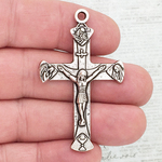 Crucifix Pendant Silver Pewter