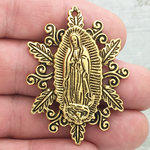 Our Lady of Guadalupe Medal Gold Pewter