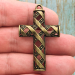 Bronze Cross Pendants for Jewelry Making Pewter