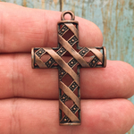 Copper Cross Charm Pewter