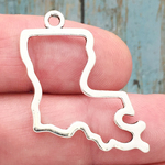 Louisiana Charm State Silver Pewter