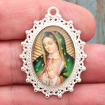 Our Lady of Guadalupe Pendant Silver Pewter 