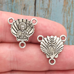 Silver Rosary Center Pewter