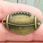 Football Charm Bracelet Connectors Bronze Pewter