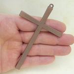 Copper Cross Pendant in Pewter Large