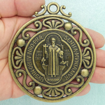 St Benedict Medal Door Ornament Bronze Pewter Extra Large