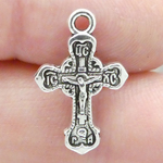 Crucifix Charms Wholesale in Silver Pewter