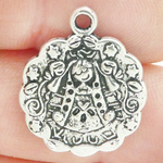 Our Lady of Guadalupe Medals Bulk in Silver Pewter Spanish