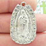 Our Lady of Guadalupe Pendant in Silver Pewter