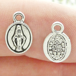Miraculous Medals Wholesale in Antique Silver Pewter Tiny