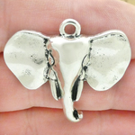 Elephant Head Pendant Wholesale in Antique Silver Pewter