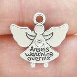 Guardian Angel Charms Wholesale in Silver Pewter