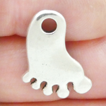 Footprint Charms Wholesale Antique Silver Pewter